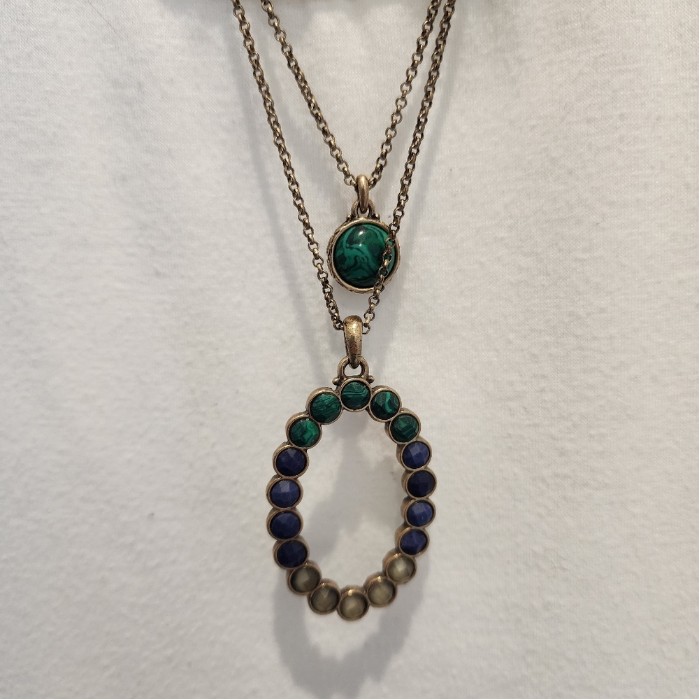 Lucky Brand Snake and Ring Pendant Necklace